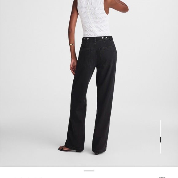 NWT MADEWELL The Low-Slung Baggy Jean in Airy Denim, Black size 30 - Picture 3 of 4